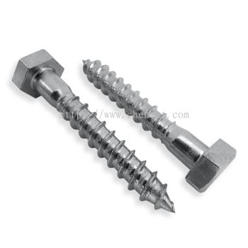 Zinc Plated Hexagon Lag Screw