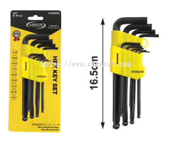 9 Pcs Ball Point Hex Wrench Set