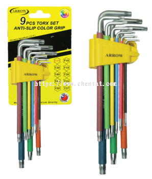 9 Pcs Extra Long Ball Torx Anti-Slip Color Grip