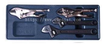 Adjustable Wrench & Locking Plier 4 pcs Modular Set