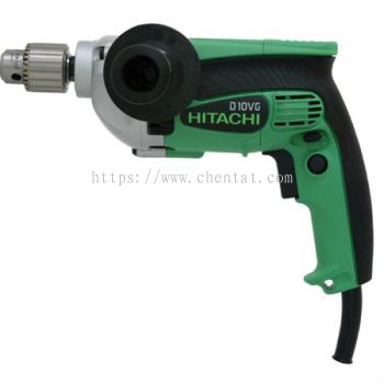 Hitachi - D10VG 3/8" 9-Amp Drill, EVS, Reversible