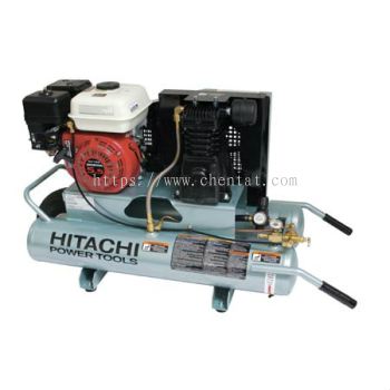Hitachi - EC25E 8-Gallon Gas Powered Wheeled Air Compressor