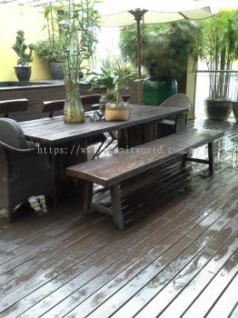 Chengal Decking with Walnut Coating