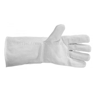 Full Leather Gloves - Grey, 13