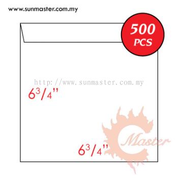 6 3/4" x 6 3/4" White Envelope