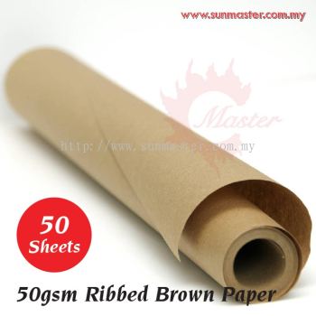 50gsm Ribbed Brown Paper