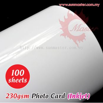 A4 230gsm 1 Side Photo Glossy Card (100s) - Inkjet