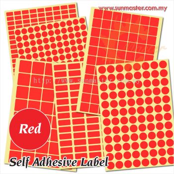 Self-Adhesive Labels - Red