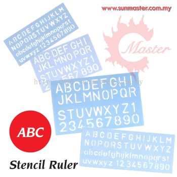 English Alphabet Stencil Ruler