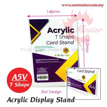 A5 T Shape Acrylic Display Stand (Vertical Slot)