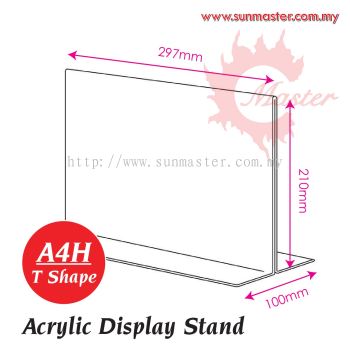 A4 T Shape Acrylic Display Stand (Horizontal)