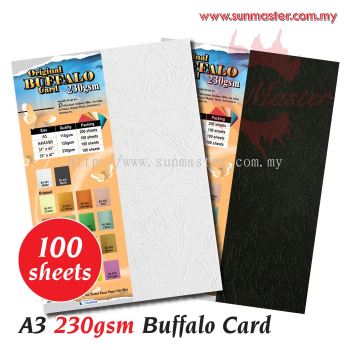 A3 Buffalo Card - Black and White (100s)