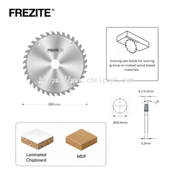 Frezite 6" X 36T X 25.4H TCT SCORING SAW BLADE