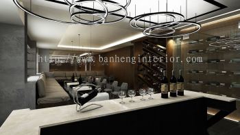 Bar Counter and Wine Storage Design