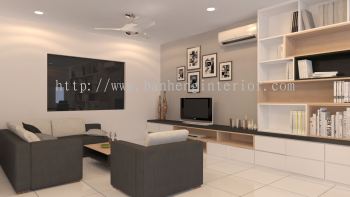 Living Area & TV Cabinet Design