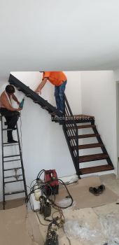 Installation attic floor 