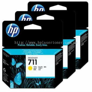 HP 711 ORIGINAL YELLOW 3 PACK INK CARTRIDGE (CZ136A) COMPATIBLE TO HP PRINTER DESIGNJET T520
