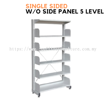 Library Rack Single Sided without Side Panel (5 Level)