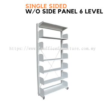 Library Rack Single Sided without Side Panel (6 Level)