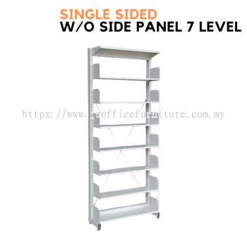 Library Rack Single Sided without Side Panel (7 Level)