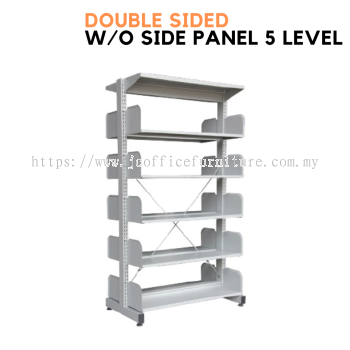 Library Rack Double Sided without Side Panel (5 Level)