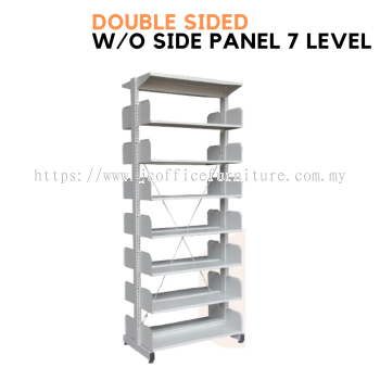 Library Rack Double Sided without Side Panel (7 Level)