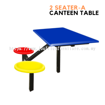 2 Seater Rectangular Fibreglass Canteen Table