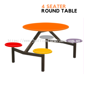 4 Seater Round Fibreglass Canteen Table