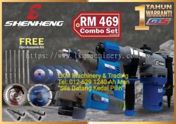 ShenHeng Combo Set(Angle Grinder, Rotary Hammer & Hand Drill) Free 20pcs Accessories Kits SH3469 