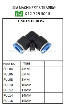 Pneumatic Fitting Push In - Union Elbow