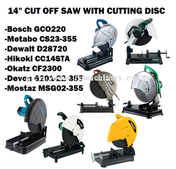 [LOCAL] Bosch/Metabo/Dewalt/Hikoki/Okatz/Devon/Mostaz 14" CUT OFF SAW With Cutting Disc