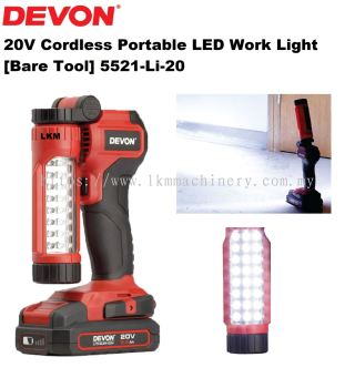 DEVON 5521-Li-20 20V Cordless Portable LED Work Light [No Battery & Charger - Bare Tool]