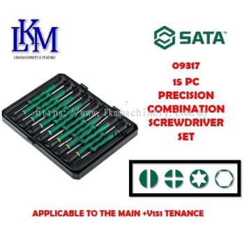 SATA 09317 15 PCS Precision Combination Screwdriver Set