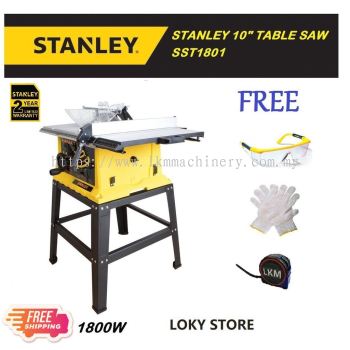 STANLEY 10inch/255mm Table Saw 1800W(Free Measuring Tape, Glove & Google)