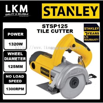 Stanley 125mm 220V Marble Cutter / Tile Cutter STSP125 With Wet Kit 1320W