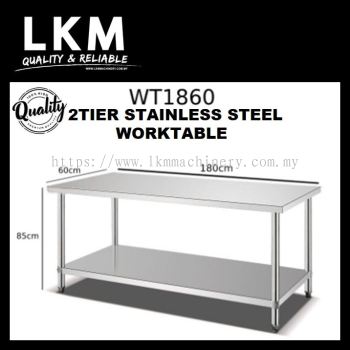 WT1860 2 Tier Stainless Steel Worktable