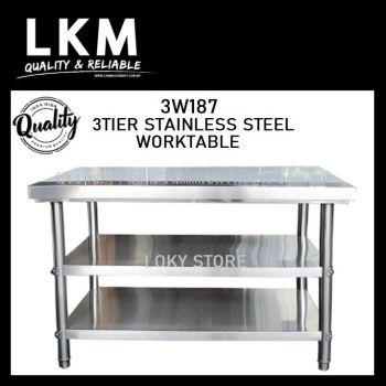 3W187 3TIER STAINLESS STEEL WORKTABLE