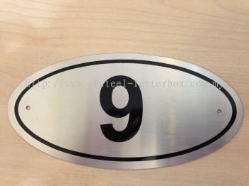 STAINLESS STEEL NUMBER PLATE