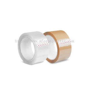 Plain Transparent | Brown OPP Tape - 60mm (W) x 50 m/80 m/100 m (L)