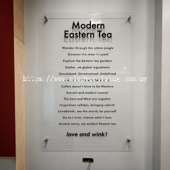 Acrylic Wall Signage | Selangor Malaysia