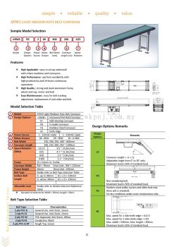 APM3 Light-Medium Duty Belt Conveyor