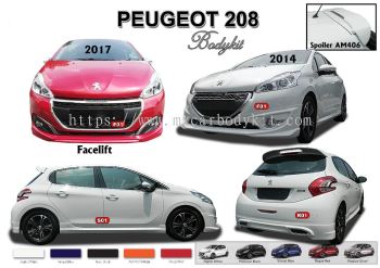 PEUGEOT 208 AM STYLE 2017 BODYKIT WITH SPOILER 