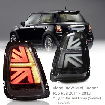 MINI COOPER R56 R58 2011 - 2013 LIGHT BAR TAIL LAMP SMOKE