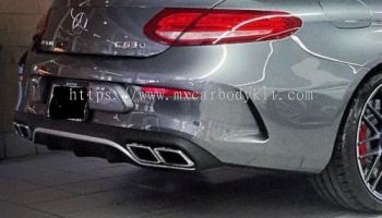 MERCEDES BENZ C-CLASS W205 COUPE 2016 C63 LOOK REAR DIFFUSER