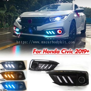 HONDA CIVIC 2020  FACELIFT MUSTANG FOG LAMP COVER WITH DAYLIGHT