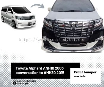 TOYOTA ALPHARD ANH10 2003 CONVERSION TO ANH30 2015 FRONT BUMPER 