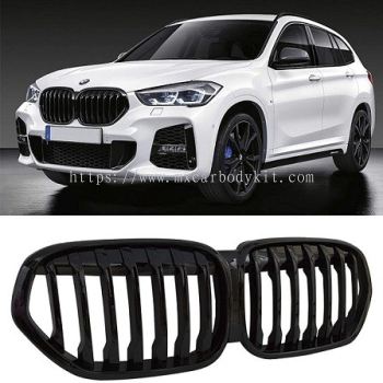 BMW X1 SERIES F48 2016-UP FRONT GRILLE PERFORMANCE STYLE ALL BLACK