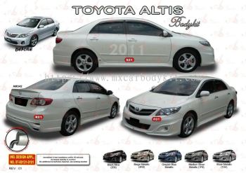 TOYOTA ALTIS 2011 AM STYLE BODYKIT + SPOILER