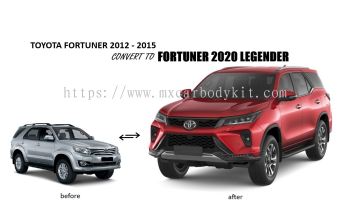 TOYOTA FORTUNER 2012 - 2015 CONVERT TO 2020 LEGENDER FRONT BUMPER 