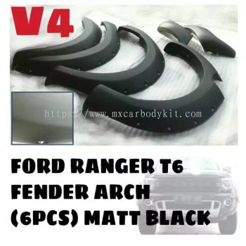 FORD RANGER T6 FENDER ARCH (6PCS) MATT BLACK